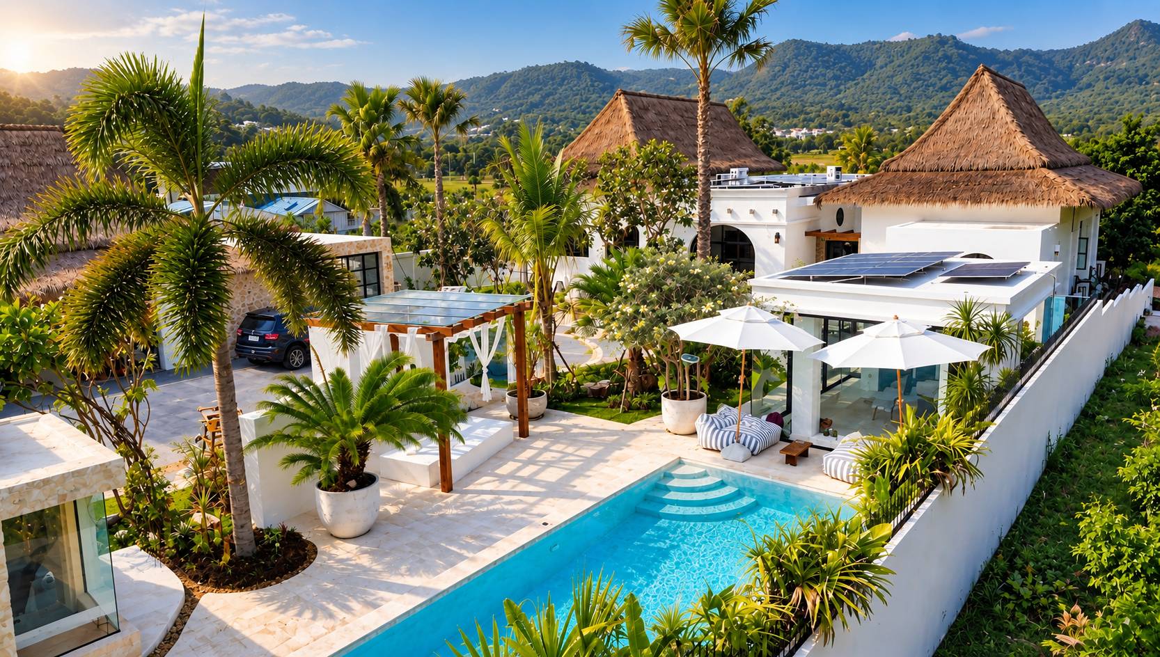 Pool courtyard