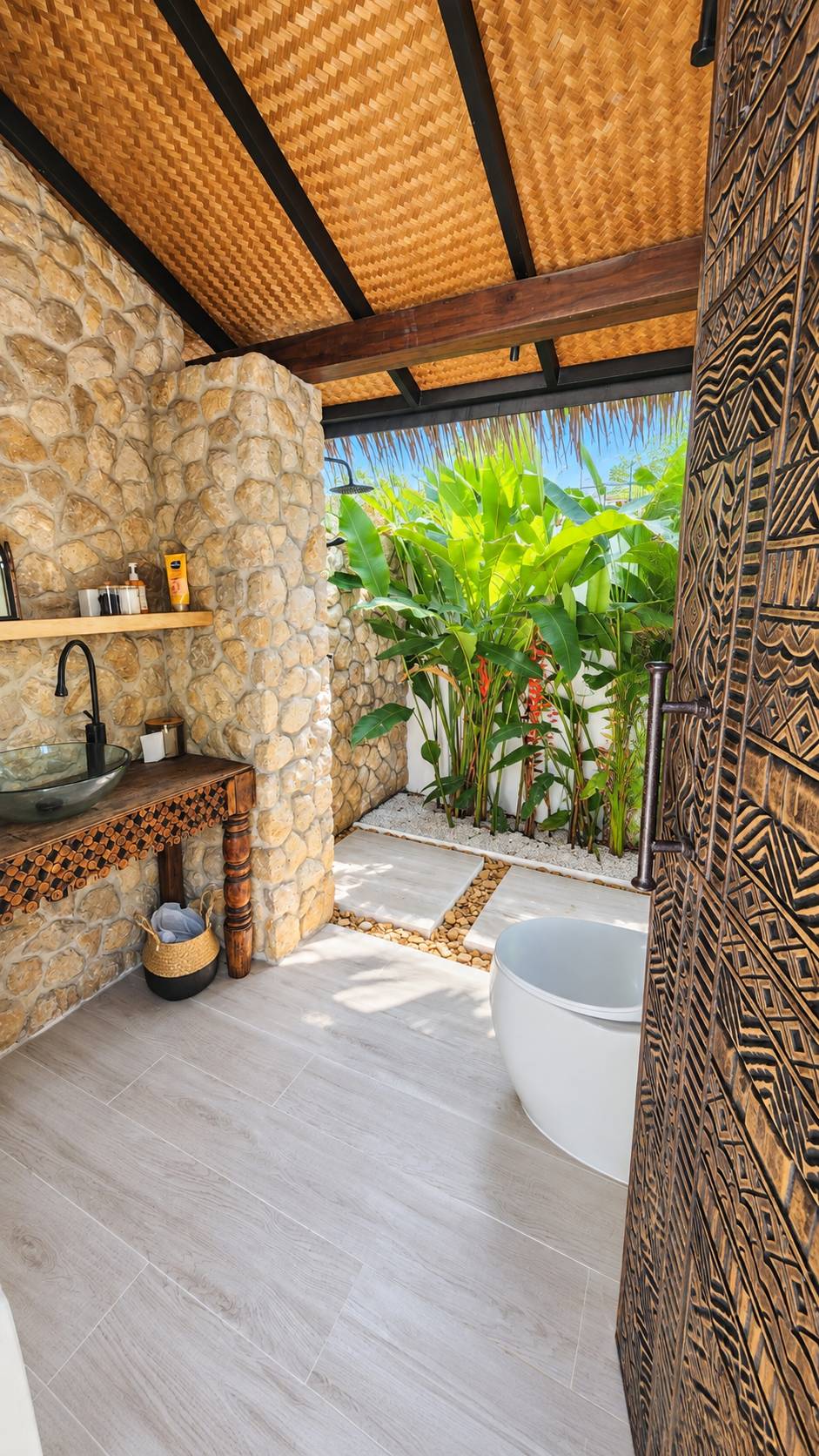 Tropical bathroom
