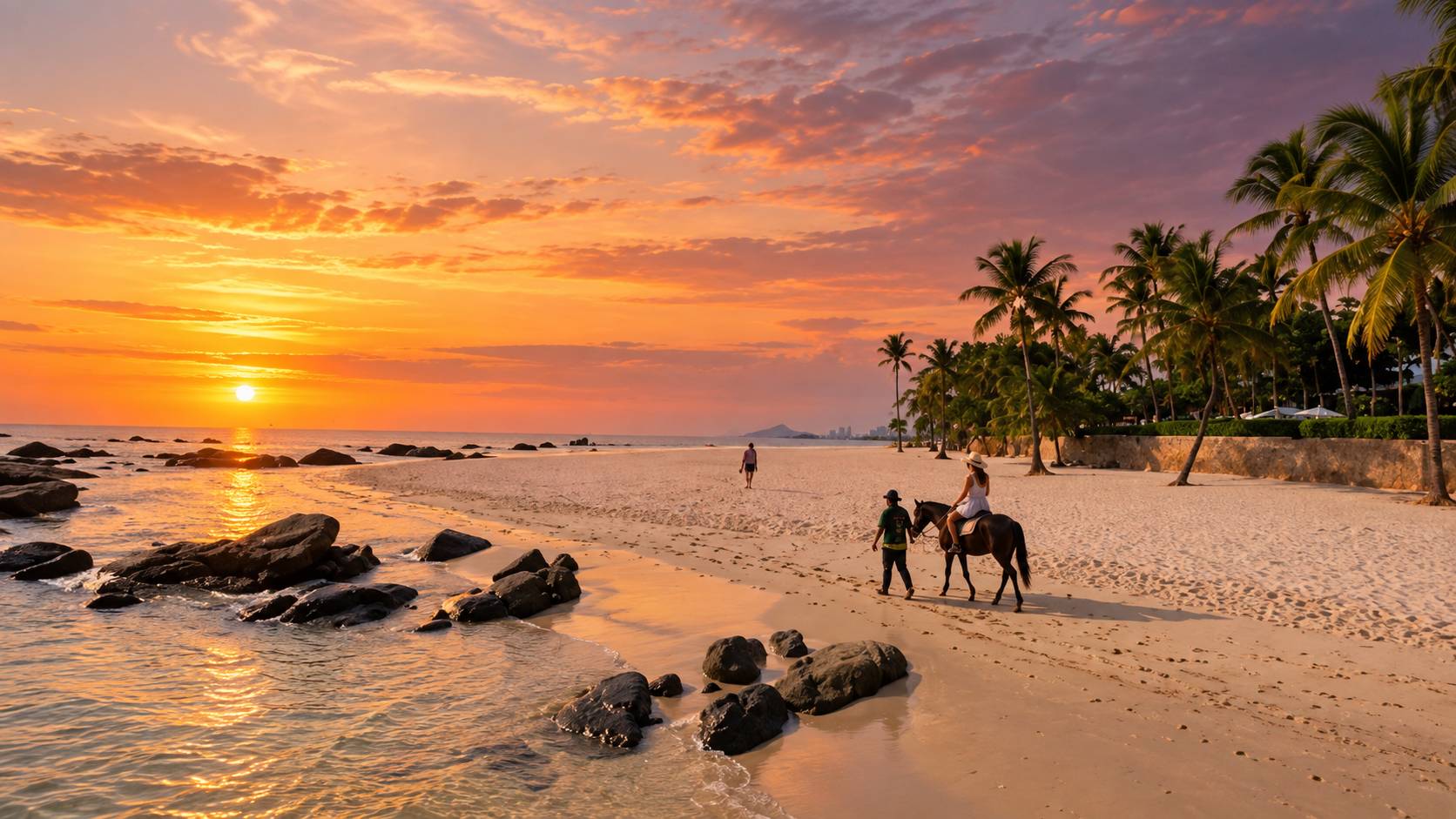 Hua Hin Beach at sunset